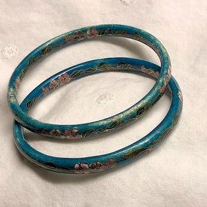 Vintage cloisonné bracelets